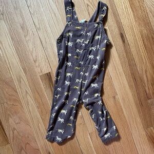 NWOT Kate Quinn Bamboo dog pattern overalls